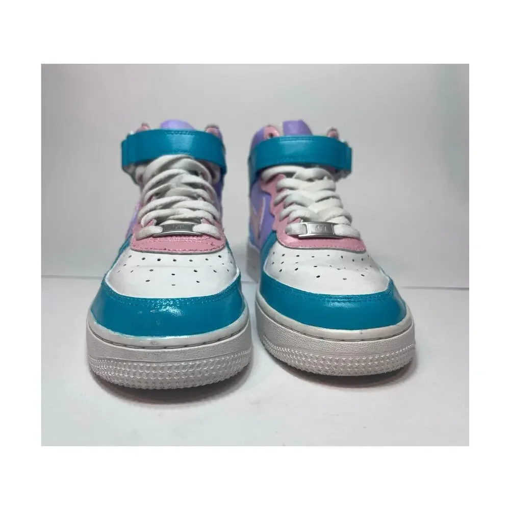 Nike Air Force Custom Painted Youth Size 5.5 Pastels DH2933-111